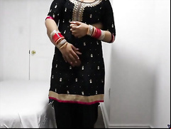 Punjabi NRI Newly Married milf giving helping hand to his Husband. Part 1